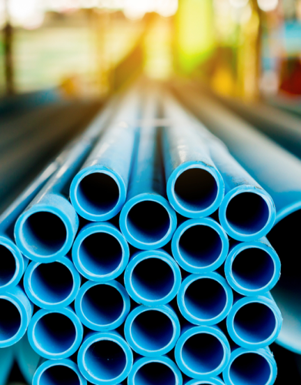 PVC pipes that need coating