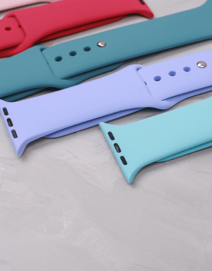 Silicone Watch Bands Red, Green & Purple